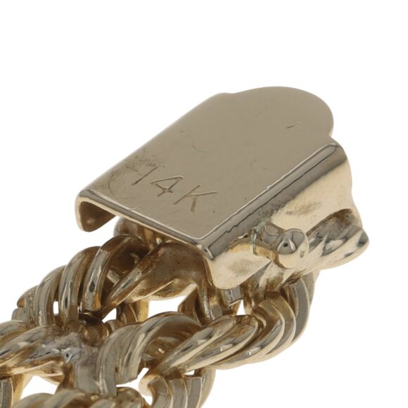 Yellow Gold Double Rope Chain Bracelet 7" - 14k - Picture 6 of 6